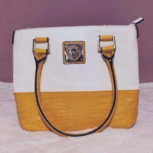 Anne Klein Yellow and White Bag